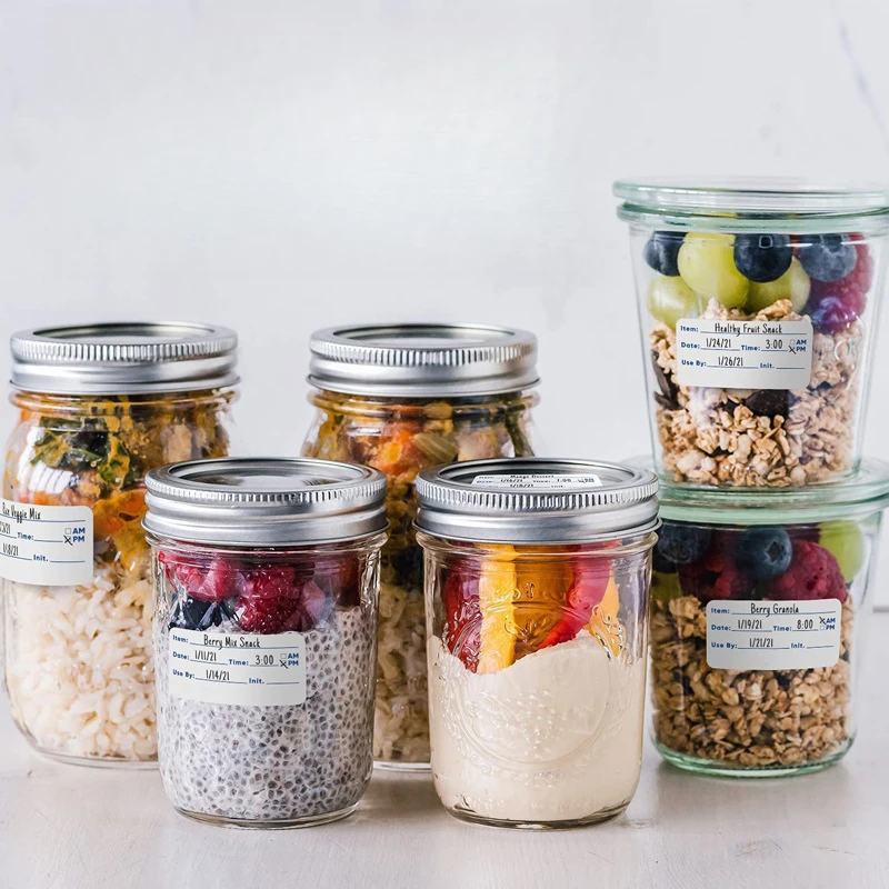 Kitchen Sticker Refrigerator Freezer Food Storage Date Content Label Self-adhesive Roll Dissolvable Storage