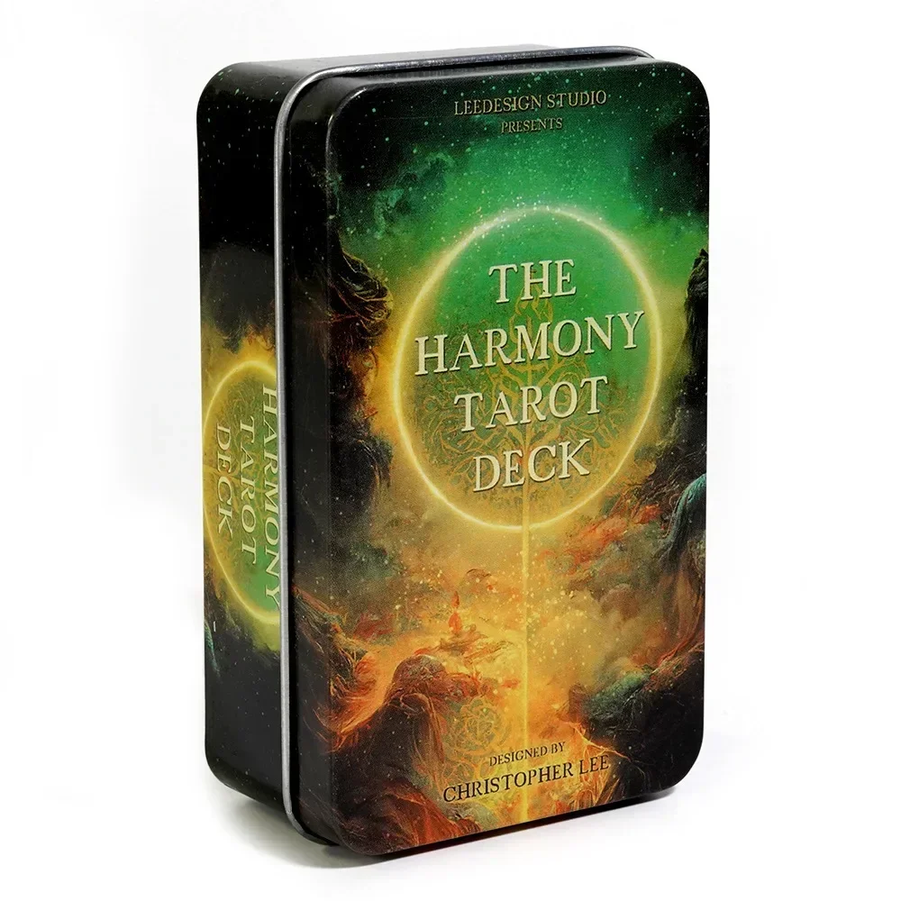 Harmony Tarot in Tin Metal Box Gold-plated Edge Tarot Cards For Divination Deck 78pcs card game