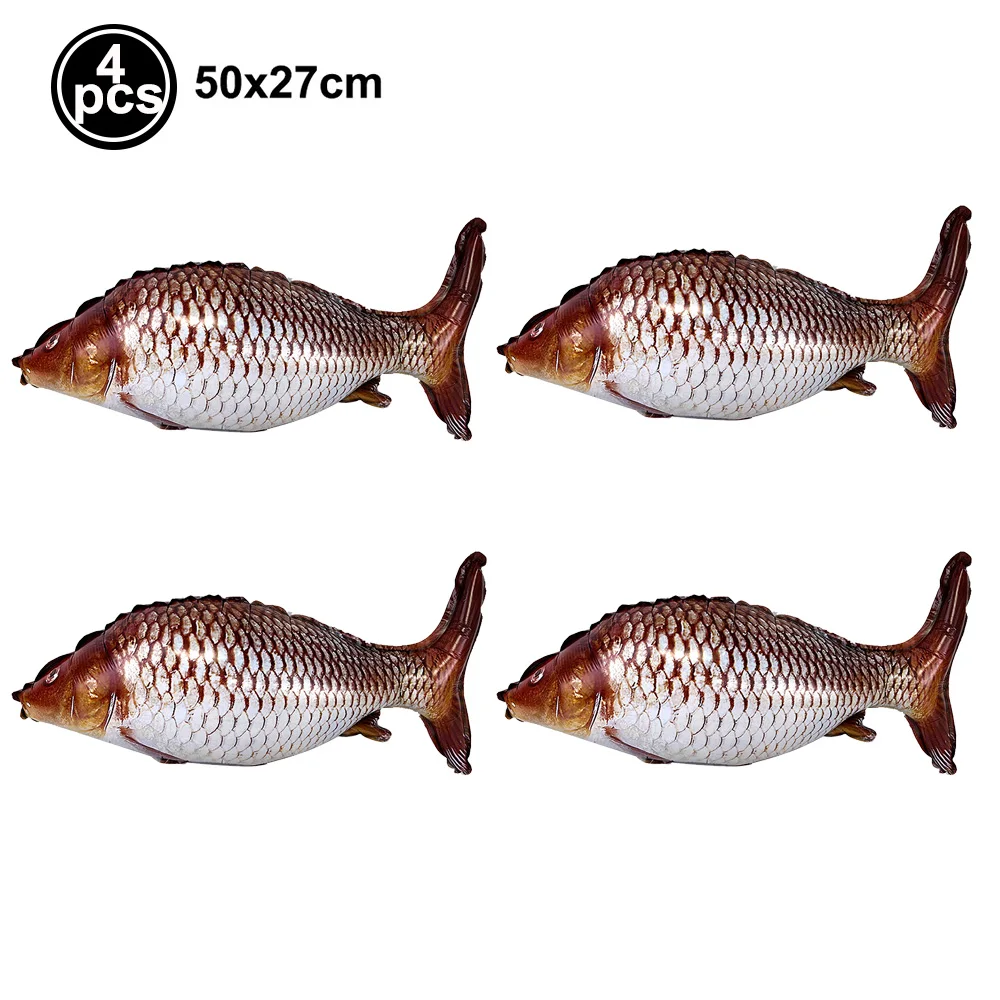 lasuroa 5pz Palloncino Pesce, 84cm Palloncini Gonfiabili Realistici Forma Pesce Pollici con Nastro Decorazioni Feste Tema Andato Pesca Accessori Pratici per Decorazioni Feste Compleanno