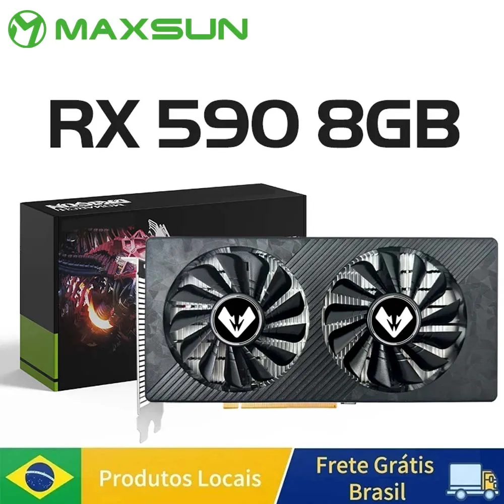 MAXSUN RX 590 GME 8GB Placa de Video Gaming Cards Graphics Card