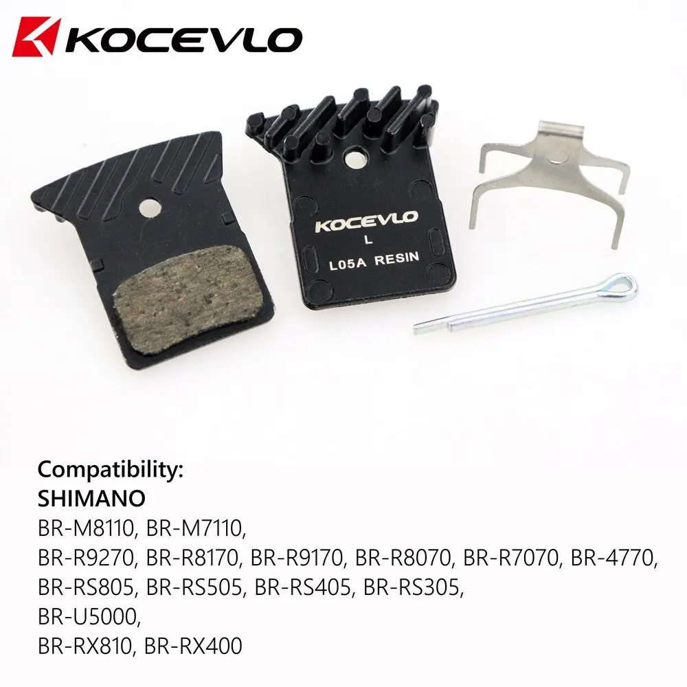2 Pairs (4 Pads Total) Shimano L05A-RF Disc Brake Pads - Resin - Fits Dura-Ace, XTR M8110 & More