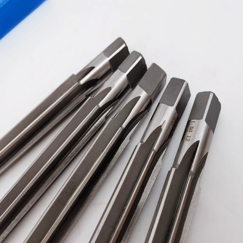 1:50 Taper Reamer HSS High Speed Steel Lengthen Straight Shank Hand Reamer 3-12mm Drilling Hole Tool 3