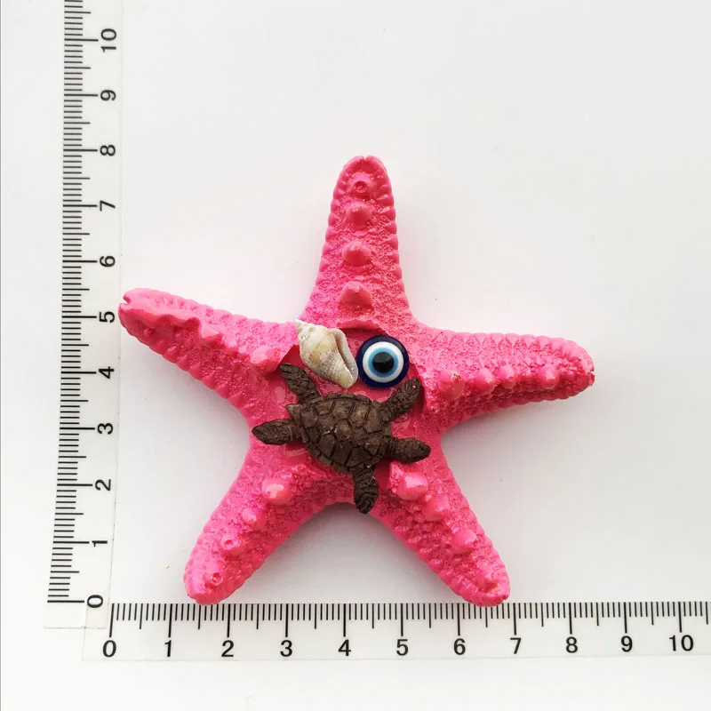 

Pink creative Türkiye starfish Fridge Magnet cultural landscape tourism souvenir resin decoration message post handicraft