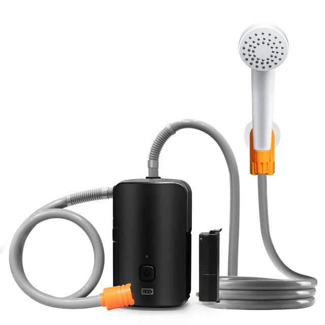 USB Rechargeable Camping Shower with Battery Display