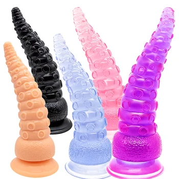 Silicone Octopus Tentacles Dildo Strong Suction Cup Large Butt Plug Prostate Massager Dragon Dildo Anal Sex Toys for Women 2