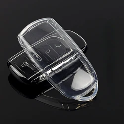 Crystal Clear TPU Car Remote Key Case Cover - Premium Accessory Protector (Transparent)