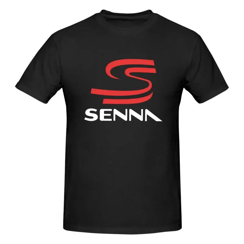 Ayrton Senna Graphic Print Casual Cotton Tee - Men's Streetwear Summer Short Sleeve Top