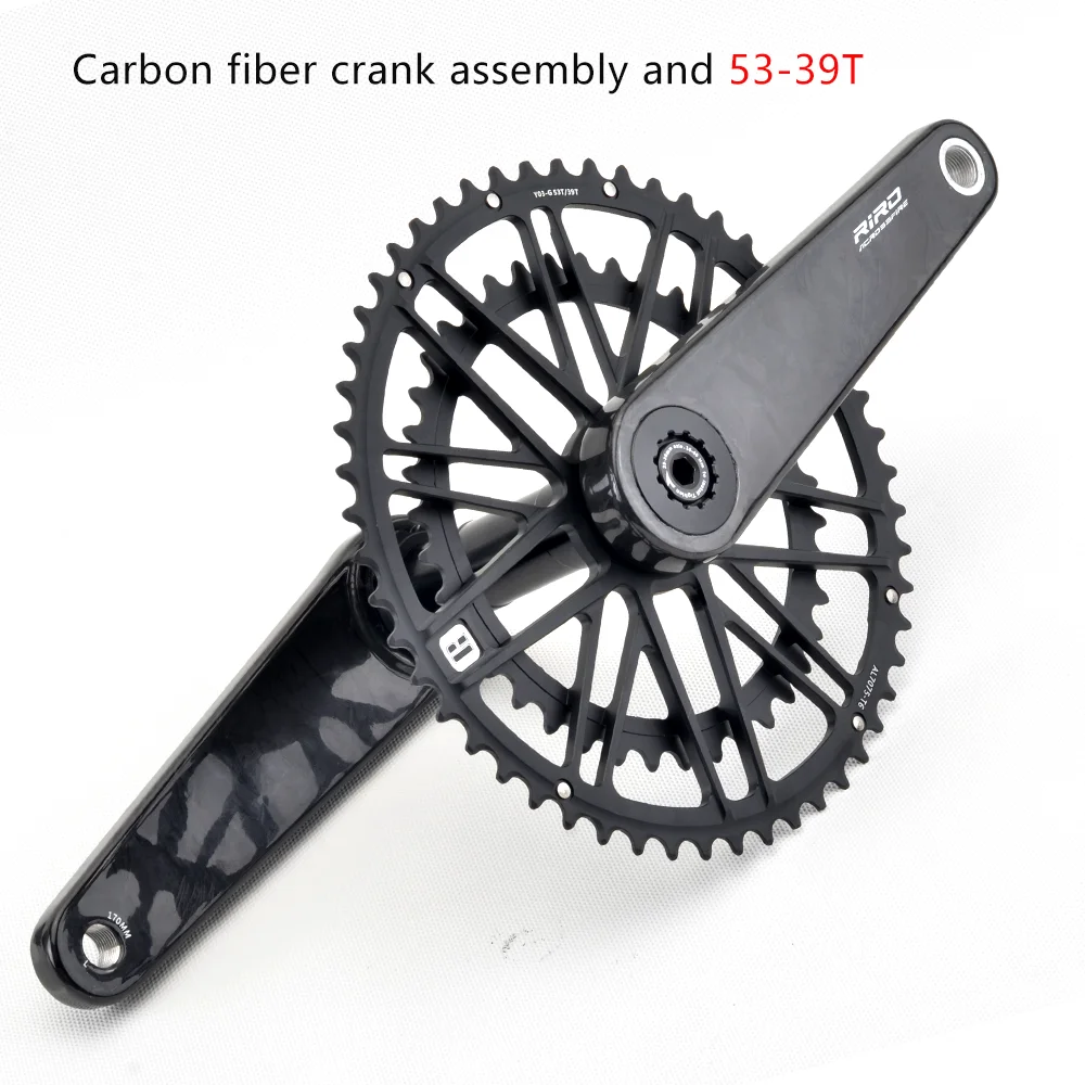 RIRO カーボンクランク 165mm 40tナローワイドチェーンリング付き Riro-カーボンファイバークランク,29mm,110,130bcd,165, 170