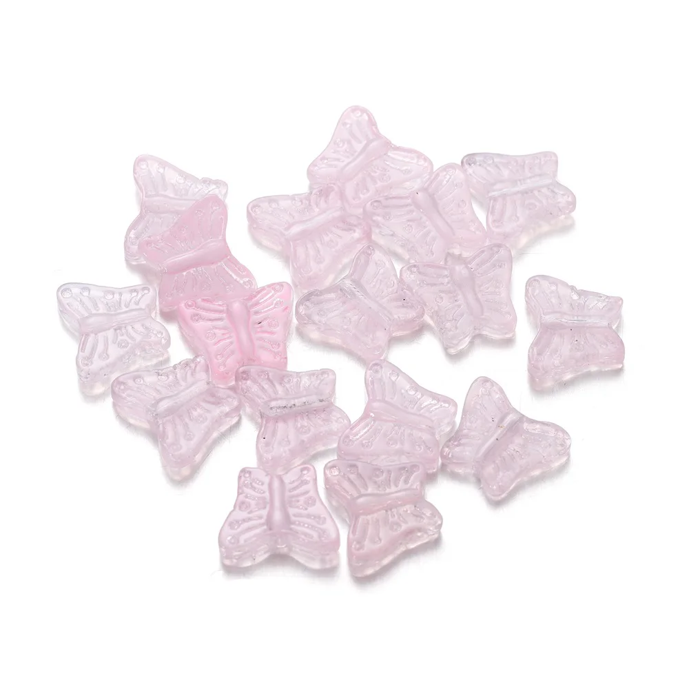 10 teile/los mehrfarbige Kristallglas Schmetterling Charms lose Perlen für Schmuck machen handgemachte Halskette Armband DIY Zubehör – Detail 8