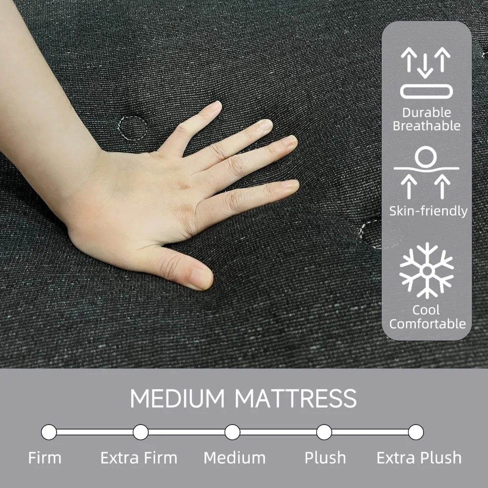 Queen Mattress,12 Inch Queen Size Mattress in A Box with Independent Pocket Spring,Memory Foam Hybrid Mattress,Pressure Reliving 2