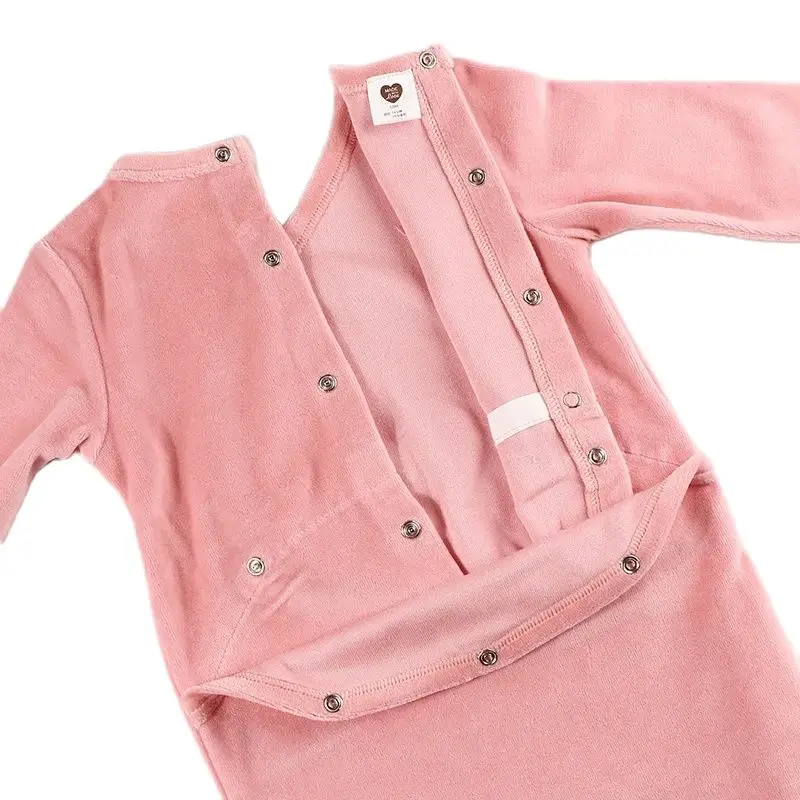 Baby velour romper footies kids clothes long sleeves baby overalls children boy and girl romper clothes baby jumpsuit size 3-18M