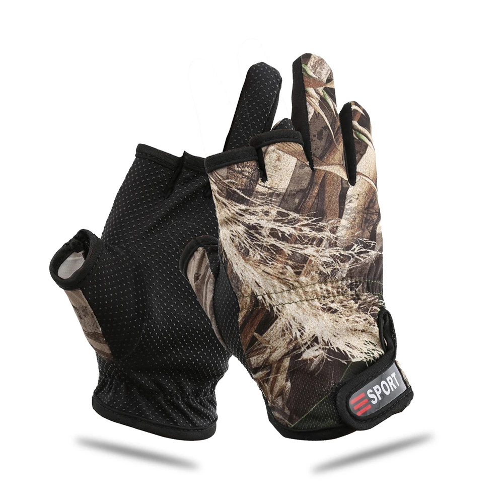 Lightweight Fishing Gloves Anti Slip Design Breathable Fabric Suitable All Wrists Warmer Weather 1 Pair