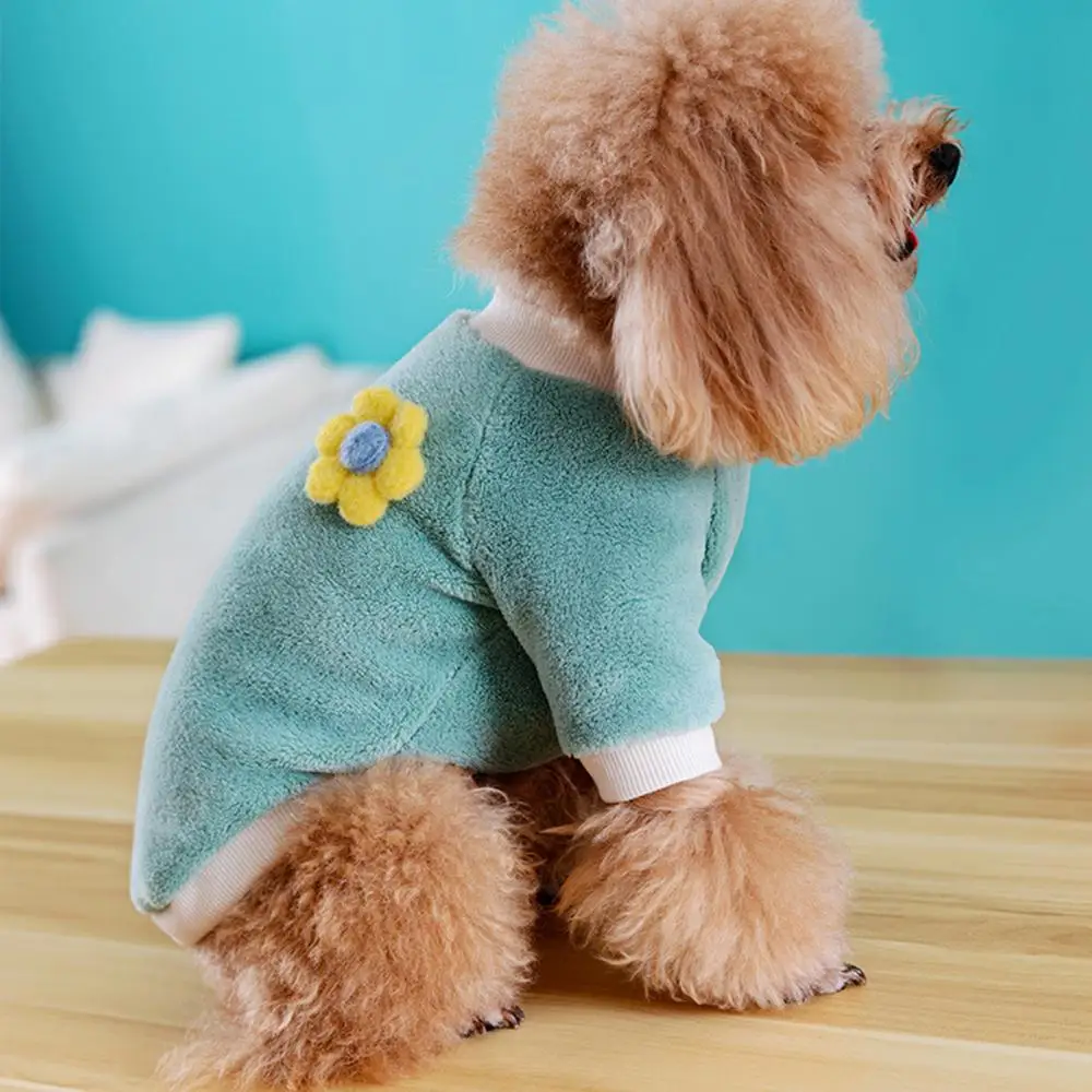 Vest Shirt Sweater Winter Warm Plush Two-legged O-neck Dog Puppy Pet Clothes