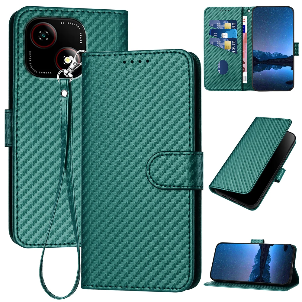 Leather Wallet Phone Case with Card Holder and Kickstand