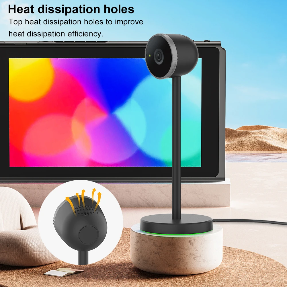 For NS2 Creative Desktop Camera 1080P Video Recording Camera Adjustable High Definition Computer Camera Game Console Accessory