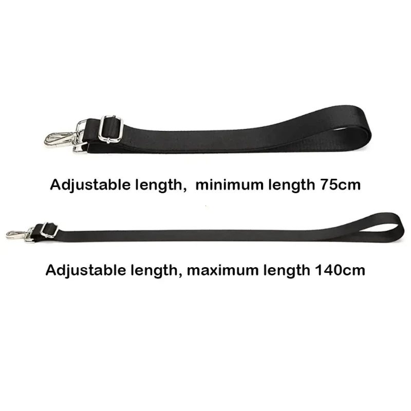 Fashion Black Nylon Shoulder Bag Strap Adjustable Replacement Detachable Belt for Women Men Messenger Bags Handle Handbag Belt