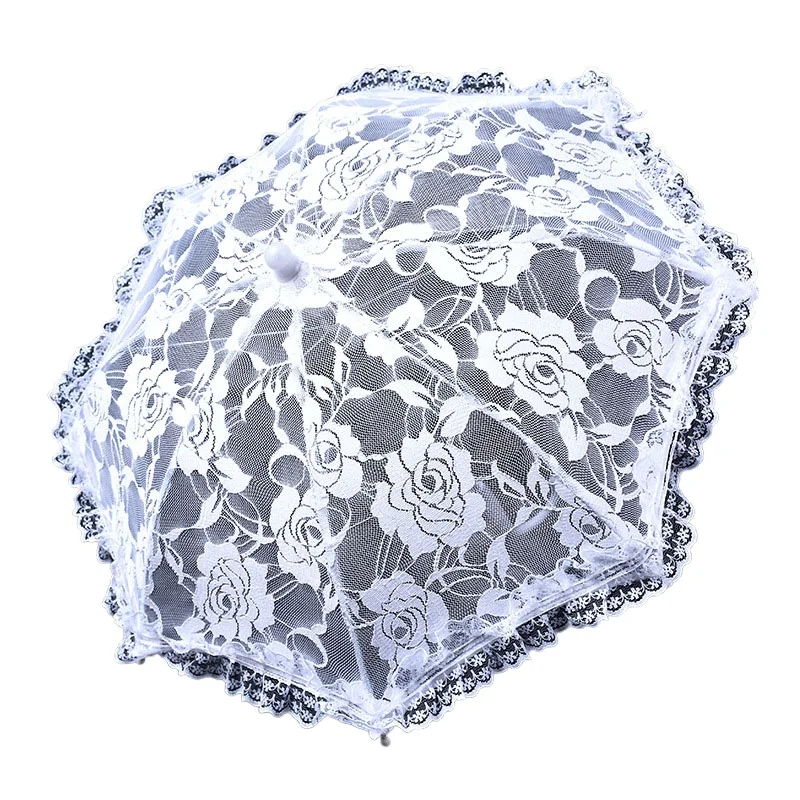 *New Bride Wedding Umbrella Women Parasol Elegant White Lace Umbrella For Wedding Bridal Party Stage Performance Photography Pro