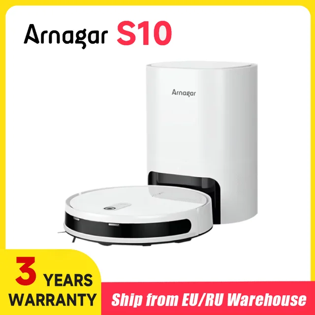 Arnagar S10 Robot Vacuum Cleaner Auto Empty Dust Collection Sweep Mop 4000Pa 2550mAh Low Noise APP Control 1