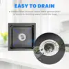 ROVATE 18×18 Inch Undermount Kitchen Sink 304 Stainless Steel Single Bowl Bar or Prep Sink 18 Gauge 9 Inch Deep Small Sink Black 6