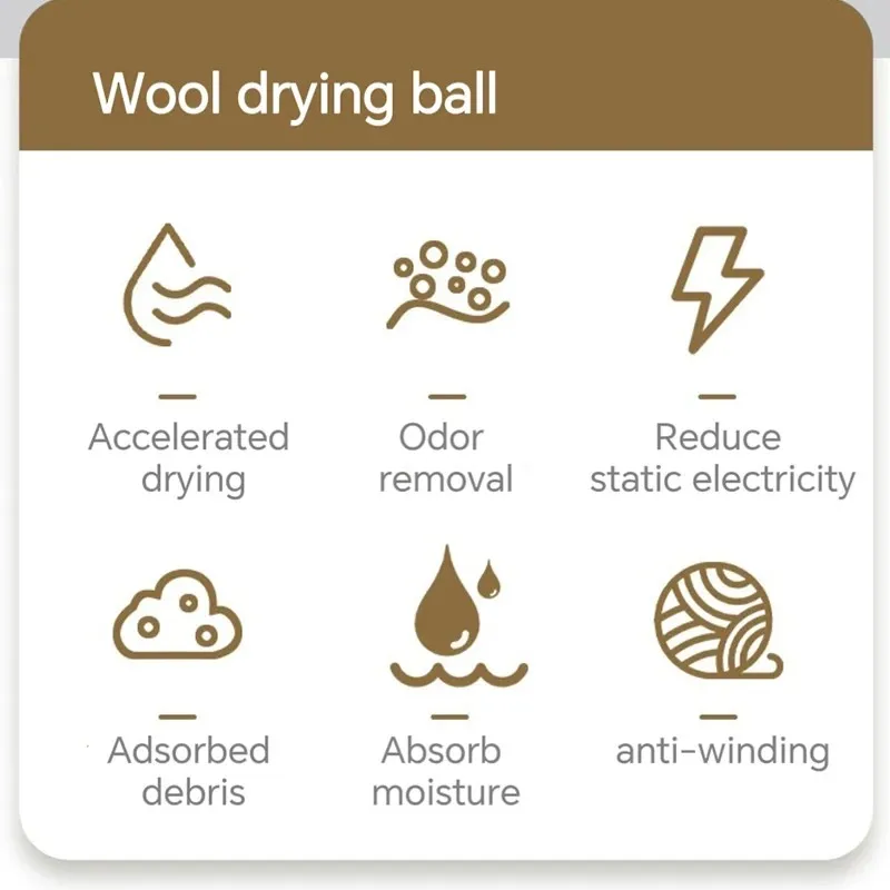 Wool Dryer Balls Fabric Virgin Reusable Softener Laundry Dry Kit Ball Practical Home Washing Balls Washing Machine Accessories laundry ball