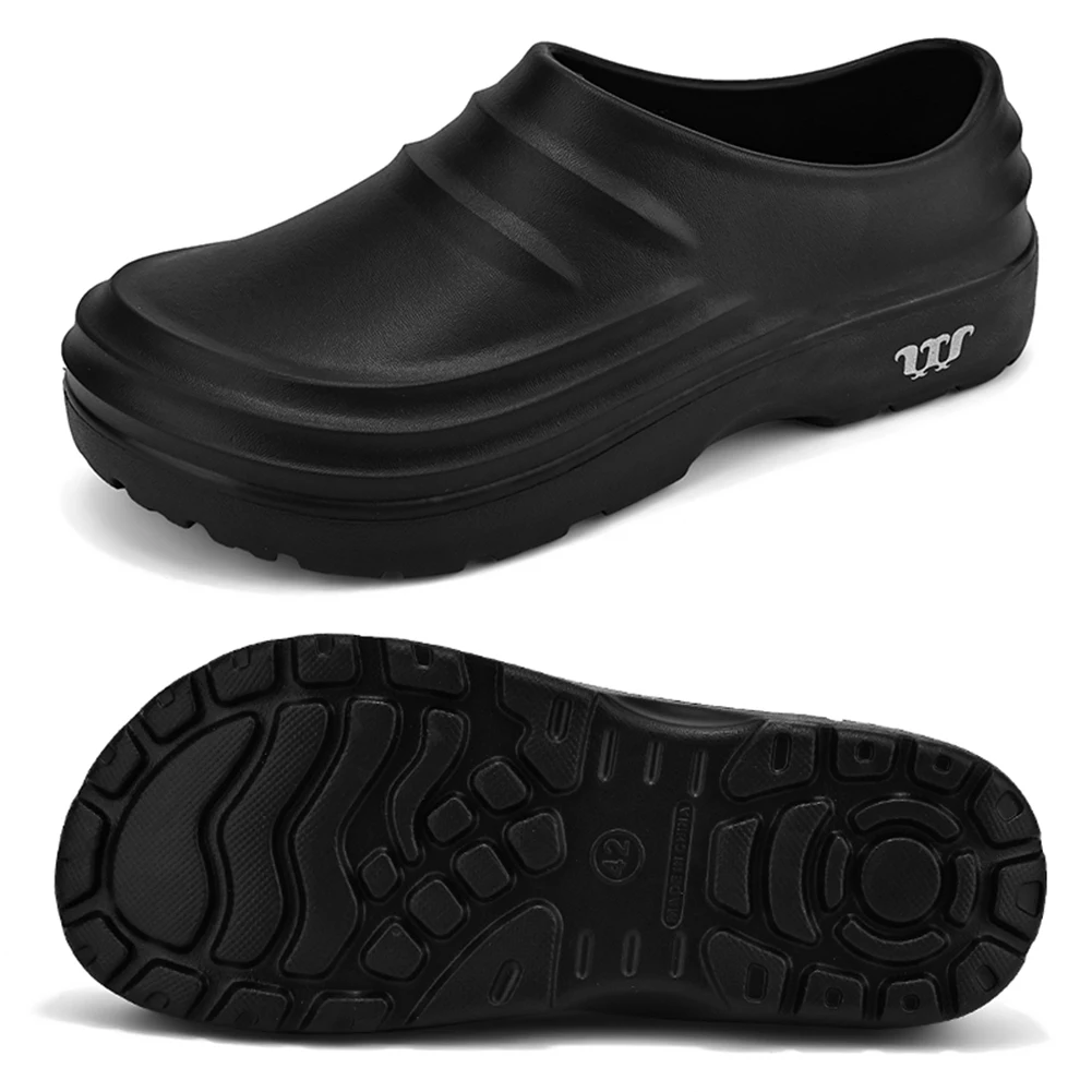 Chef Shoes Wide Work Shoes Slip Resistant Thickened Work Loafers Lightweight Unisex Garden Shoes Oil Proof for Kitchen Work