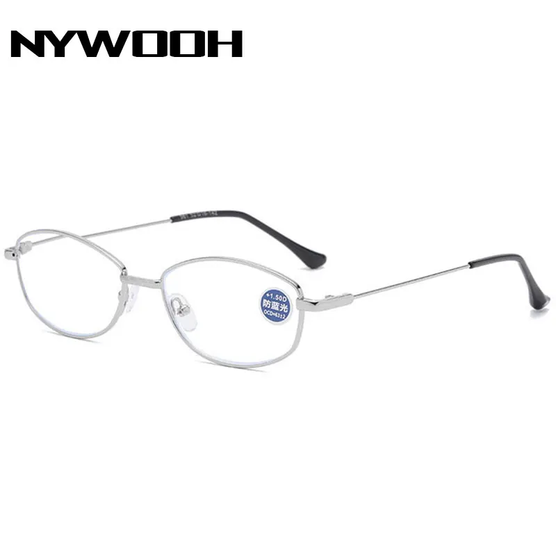 

Nywooh Women‘s Reading Glasses Reading Lens Metal Frame Optical Anti Blue Light Presbyopia Glasses with Class 1.0 1.5 2.0 2.5 3.