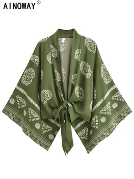 Boho Floral Kimono Beach Cover-Up 1