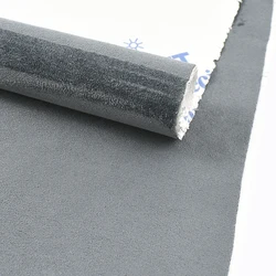 Luxury Suede Self - Adhesive Fabric for Interior Trim & Decor - Versatile Sizes, 0.8mm Thick Velvet Finish (SmokeGrey)