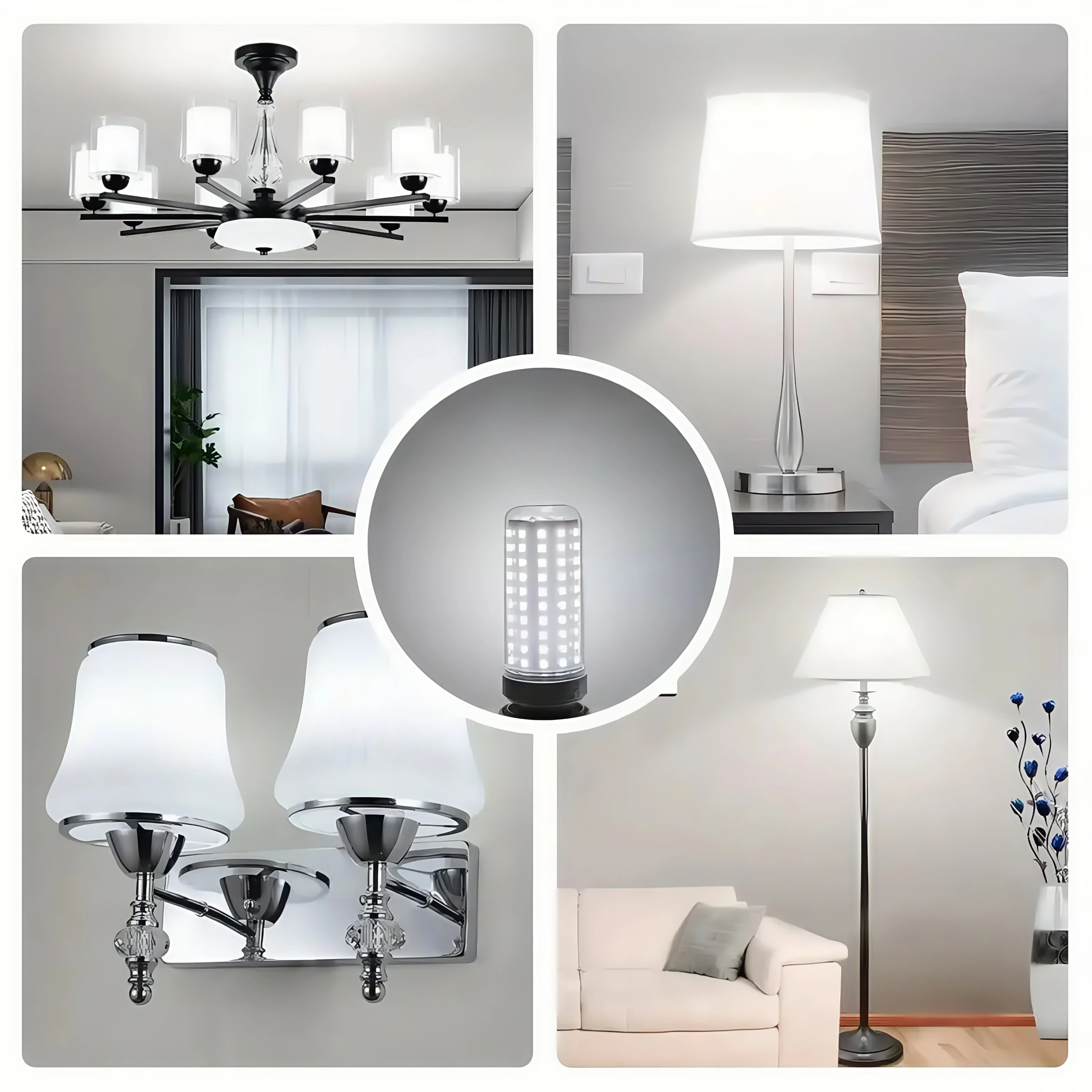 Pack of 1 or 2 - 30W LED Bulb, 6000K Cold White Light, E27 Base, Ideal