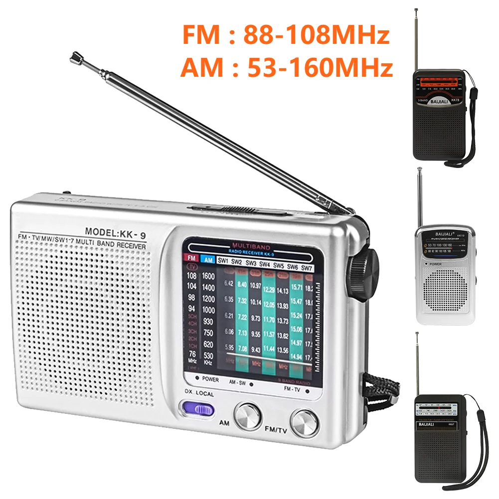 Digital-Radio-Built-in-Speaker-Portable-Mini-Radio-SW-AM-FM-Battery ...