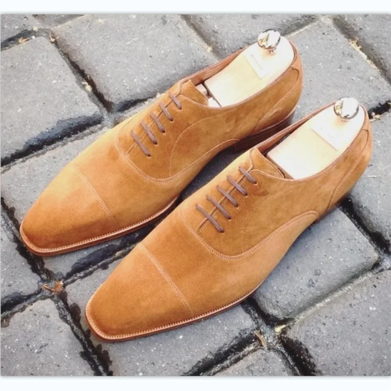 Oxford Shoes Men Shoes Faux Suede Ankle 