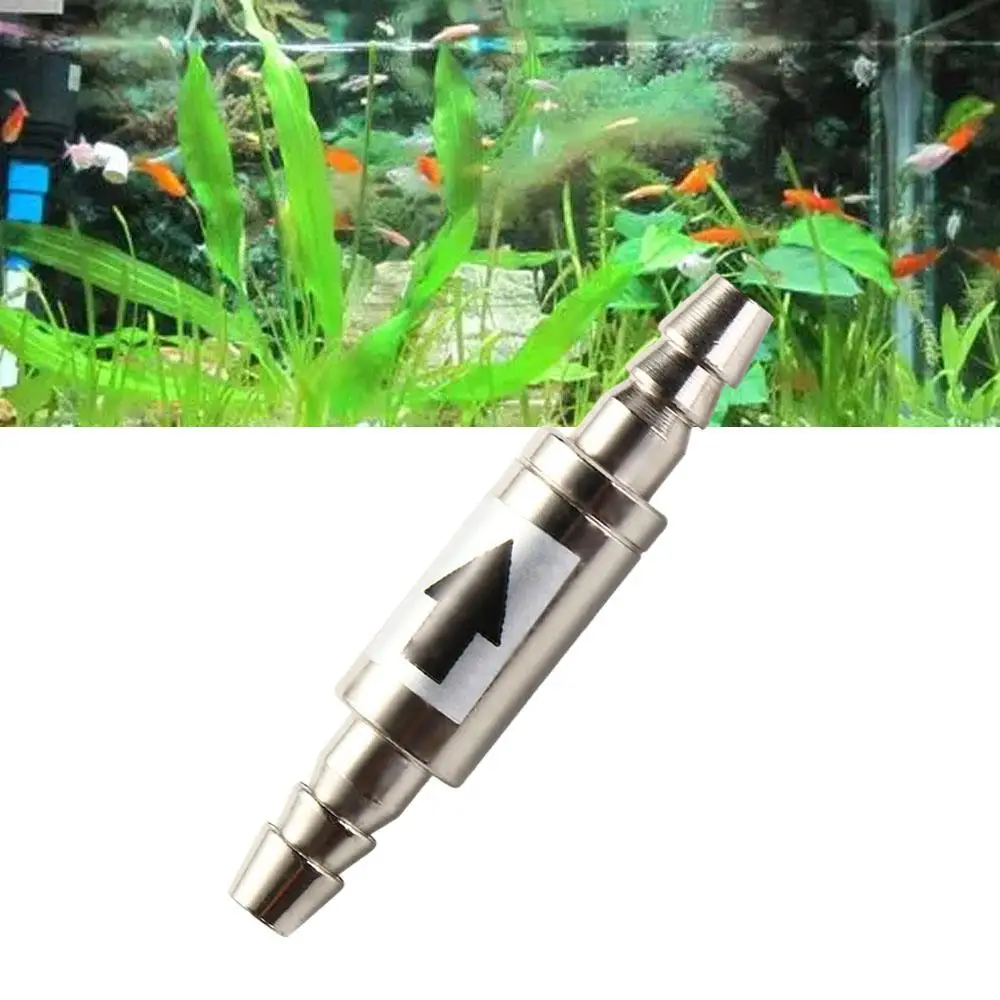 Durable Non-rust CO2 Check Valve Silver 4mm CO2 One Way Check Valve Stainless Steel Non-Return Fish Tank