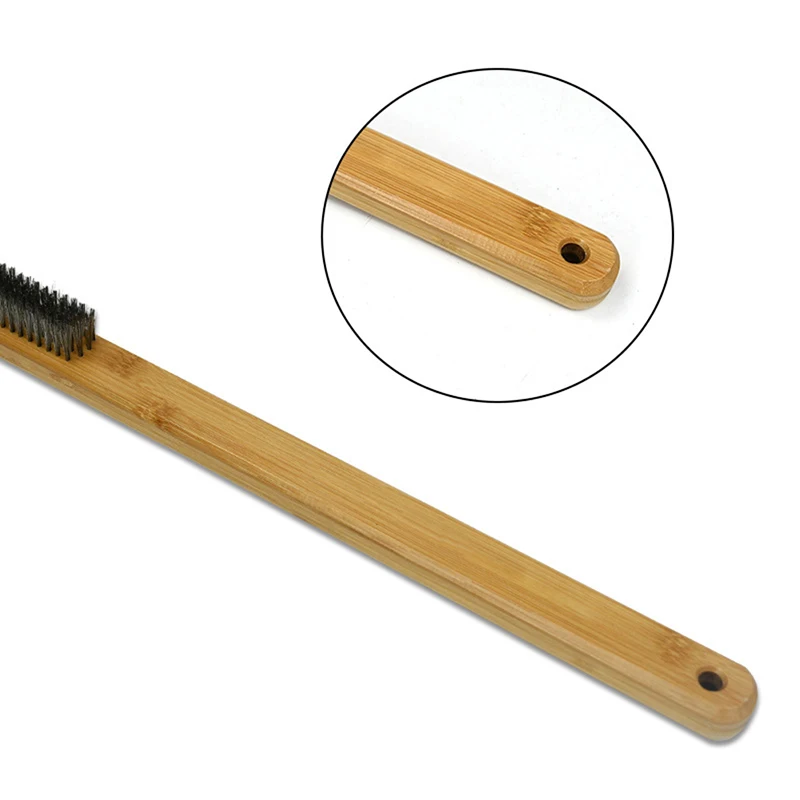 Description Picture 6 of itemPizza Oven Brush Wooden Handle Grill Scraper Household Cleaning Brush Pizza Tool For Oven Cleaner