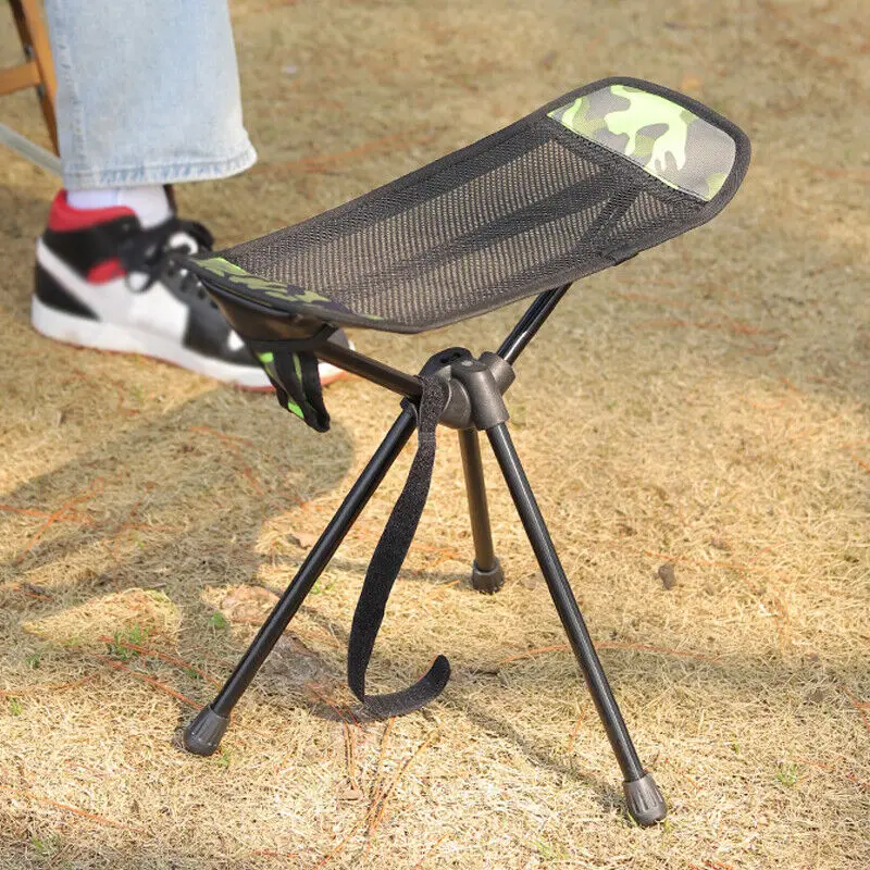 

Fishing Chairs Mesh Splicing Folding Chair Footrest Camping Footstool Camping Chair Beach Hiking Picnic Seat for Fishing New
