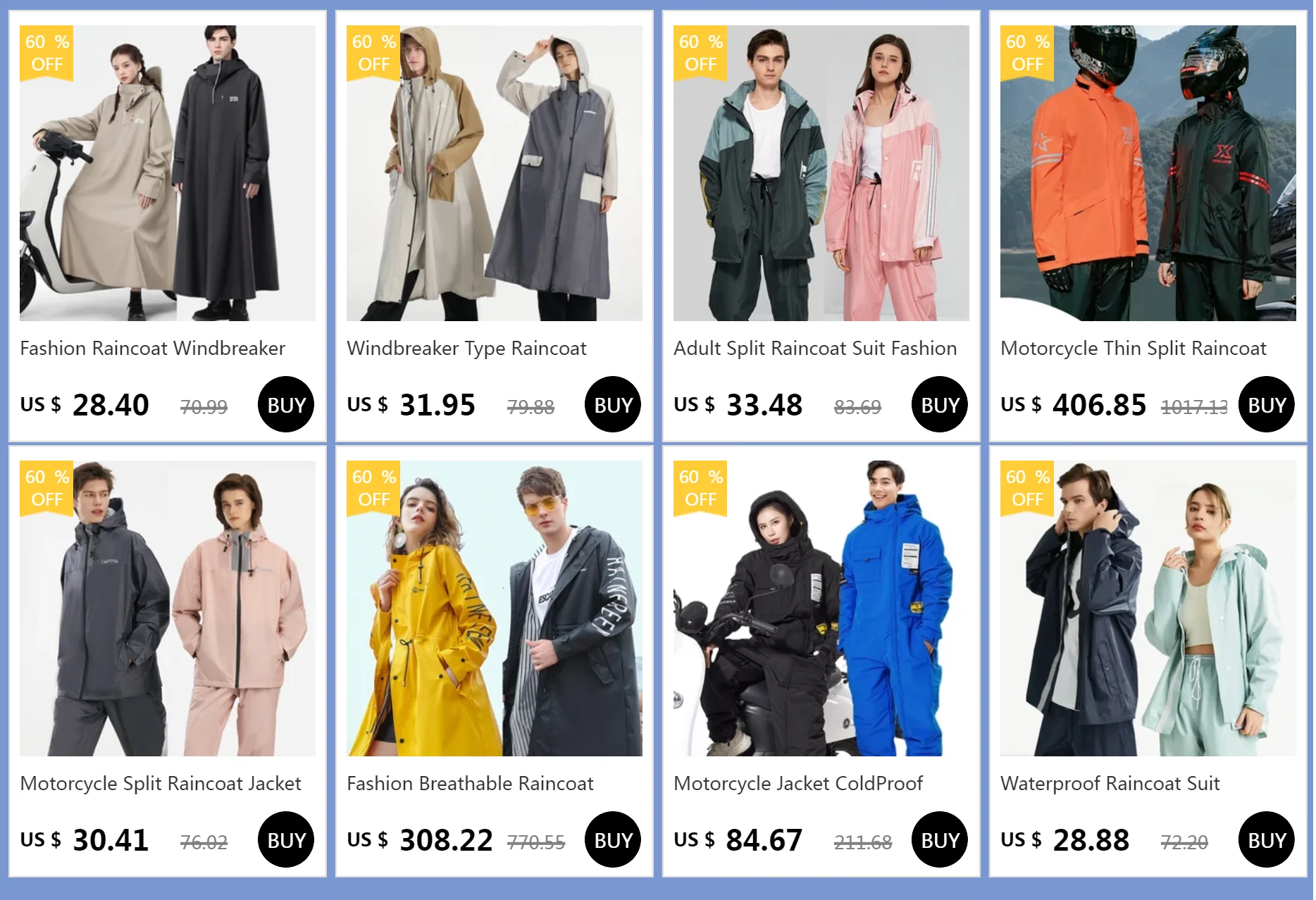 Description Picture 2 of itemFashion Windbreaker Type Raincoat Waterproof Women Men Outdoor Hiking Camping Rainwear Suit Multifunctional Riding Rain Coat