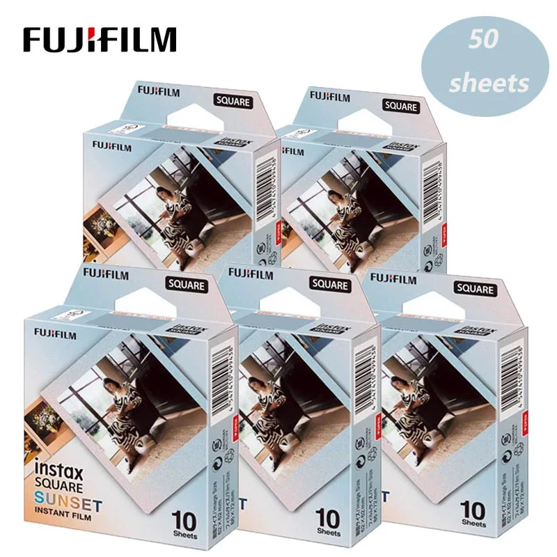 Nuovo Fujifilm Instax Square Sunset Photo Paper 10-50 Fogli Per Fujifilm Instax Square Sq6 Sq10 Sq20 Hybrid Instant Film Camera