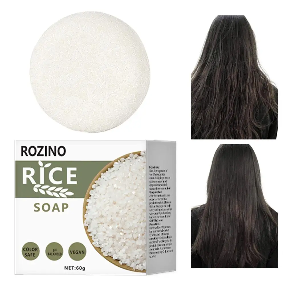 

Organic Rice Shampoo Soap Bar Dry Hair Conditioning Protein Soap Soap Water Hair Bar Rice Soap Anti-loss Nouris C1P5