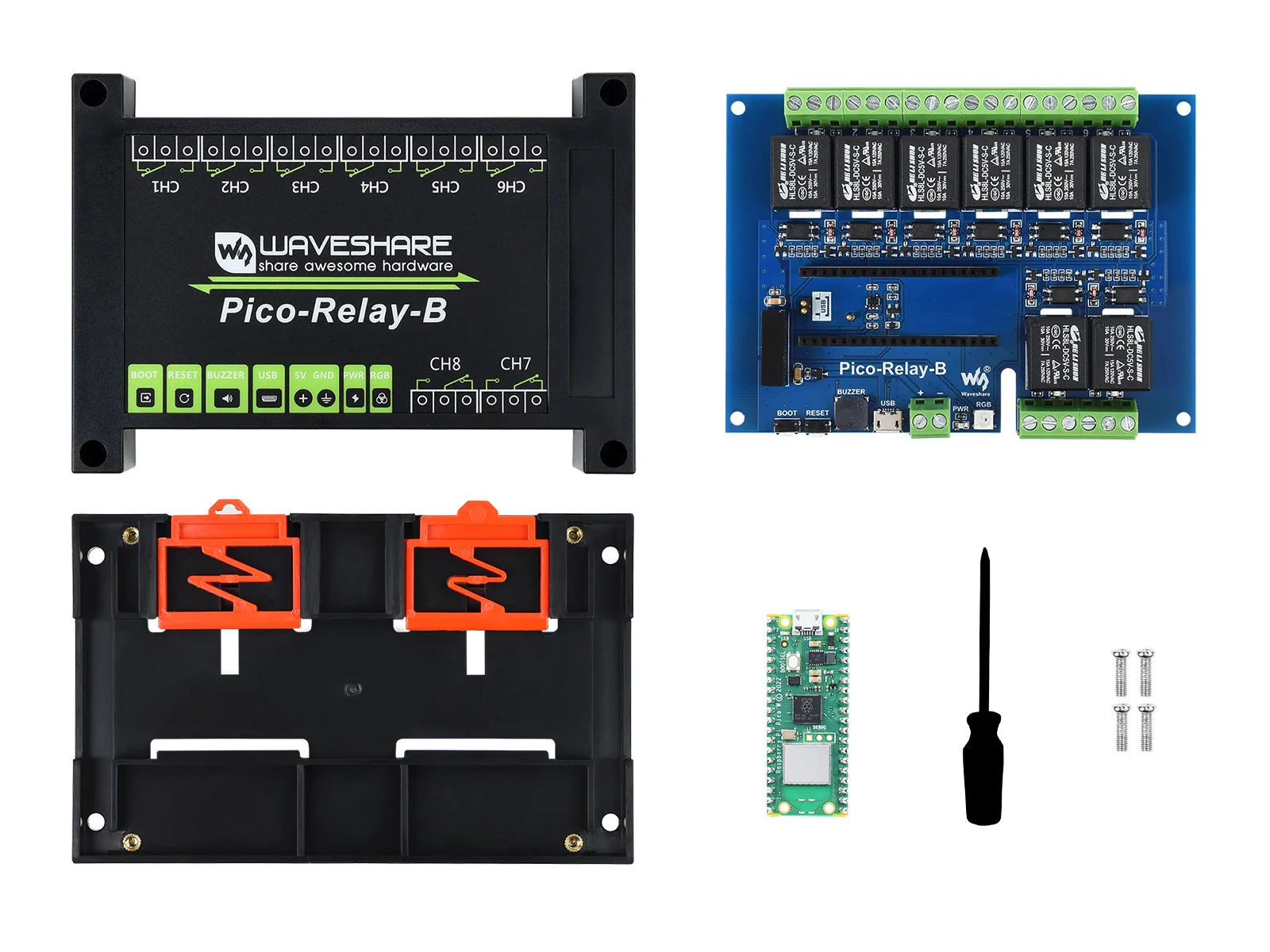 

Raspberry Pi Pico WH релейный комплект, плата микроконтроллера, встроенный Wi-Fi, на основе официального двухъядерного процессора RP2040