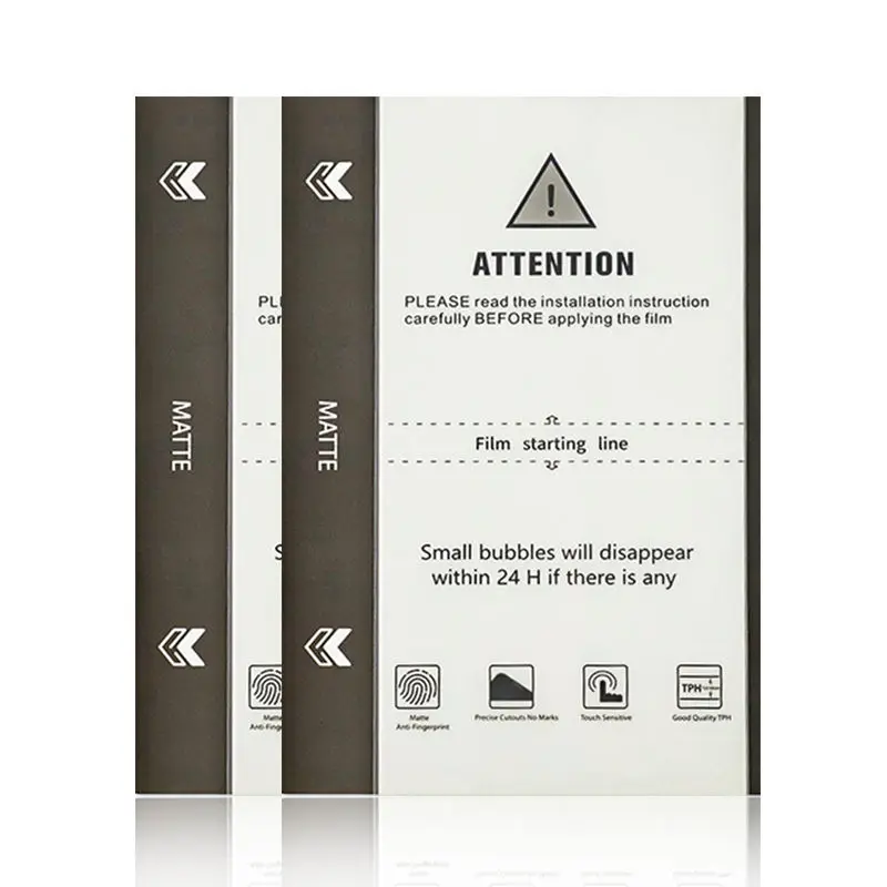 

New Design Use Area 90mm*180mm Mobile Phone Hd Clear Anti-glare Matte Hydrogel Film TPU Screen Protector