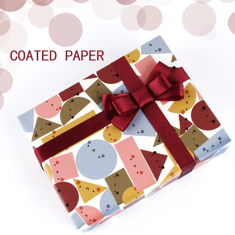 Wedding Shower Wrapping Paper Bulk Gift Wrap 80g Gift Day Coated Paper Gift  Gift Wrapping 1PC Paper Valentine's Paper Wrapping Paper Wrapping Day