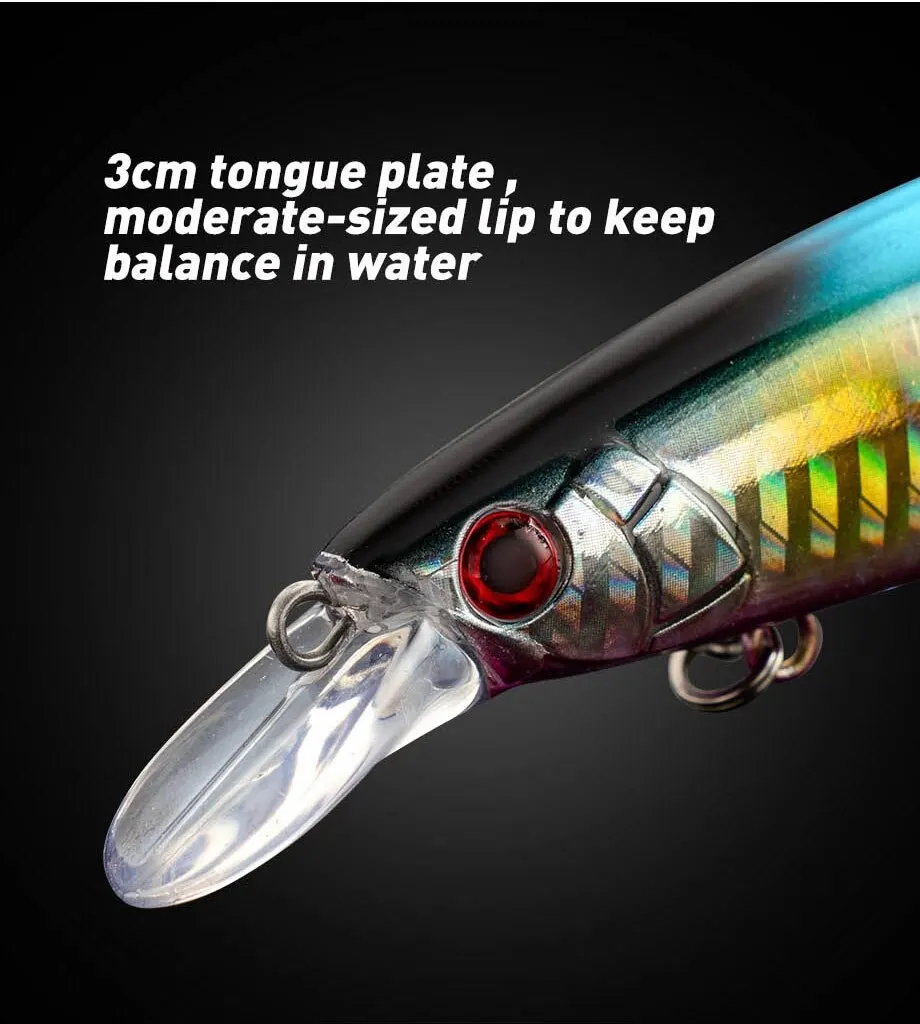 Weitwurf schwimmender Jerkbait 130 mm 23 g Angelköder mit hochwertigen Haken Wobbler Minnow für Seebarsch Barsch Karpfen Hecht – Detail 7