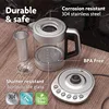 Vianté Hot Tea Maker Electric Glass Kettle with tea infuser and temperature control.Automatic Shut off.Brewing Programs for your 6
