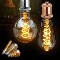 2-10 шт. светодиодная лампа Эдисона E14 E27 AC220V ретро лампа накаливания C35 ST64 G80 G95 G125 теплый желтый светильник для гостиной и спальни — изображение 6