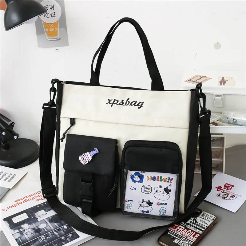 Cute Tote Bag Small Crossbody Bag Multi Pockets Bag 