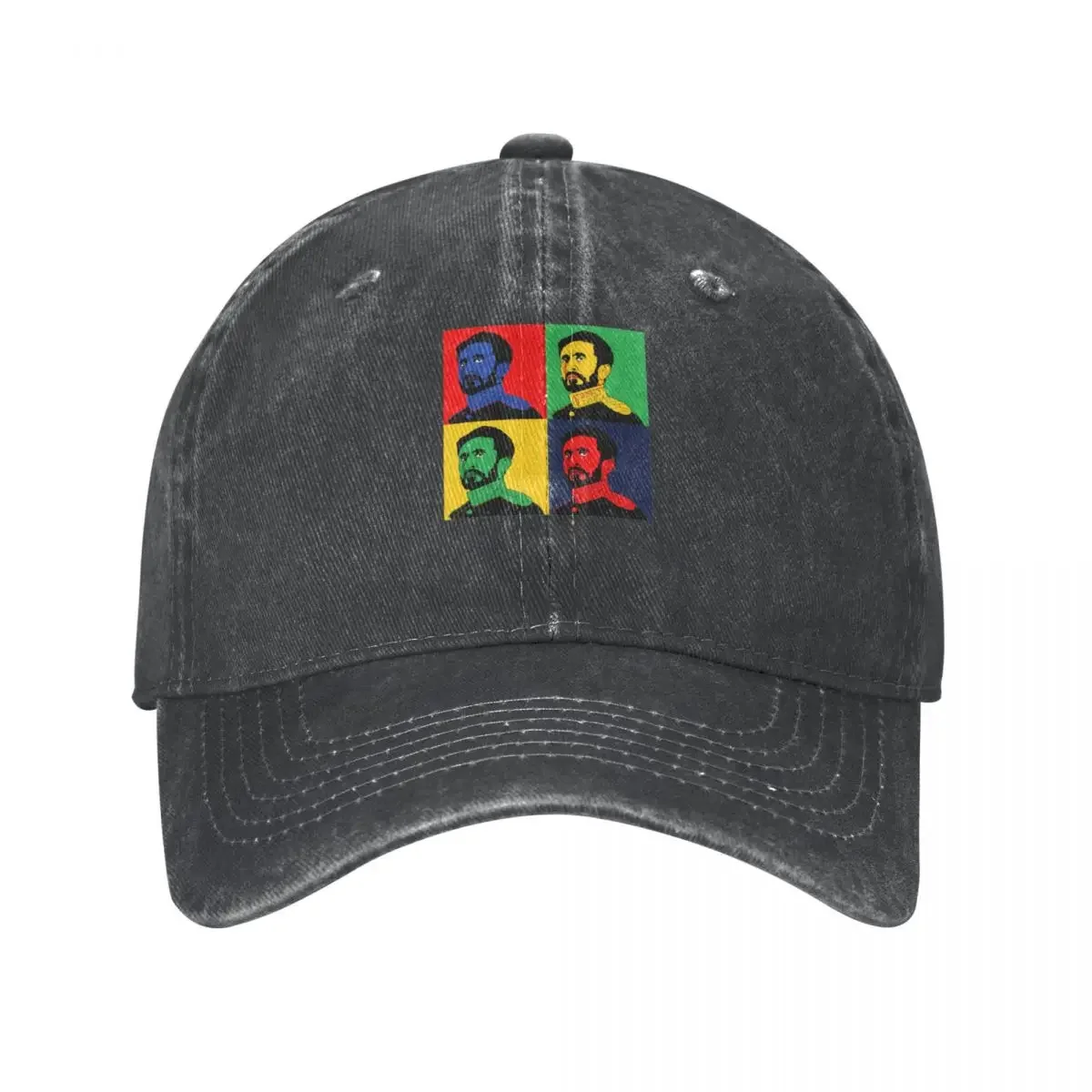 

Ras Tafari Makonnen Pop Art Portrait King Selassie I Cowboy Hat black Luxury Brand Male Hats For Women Men'S