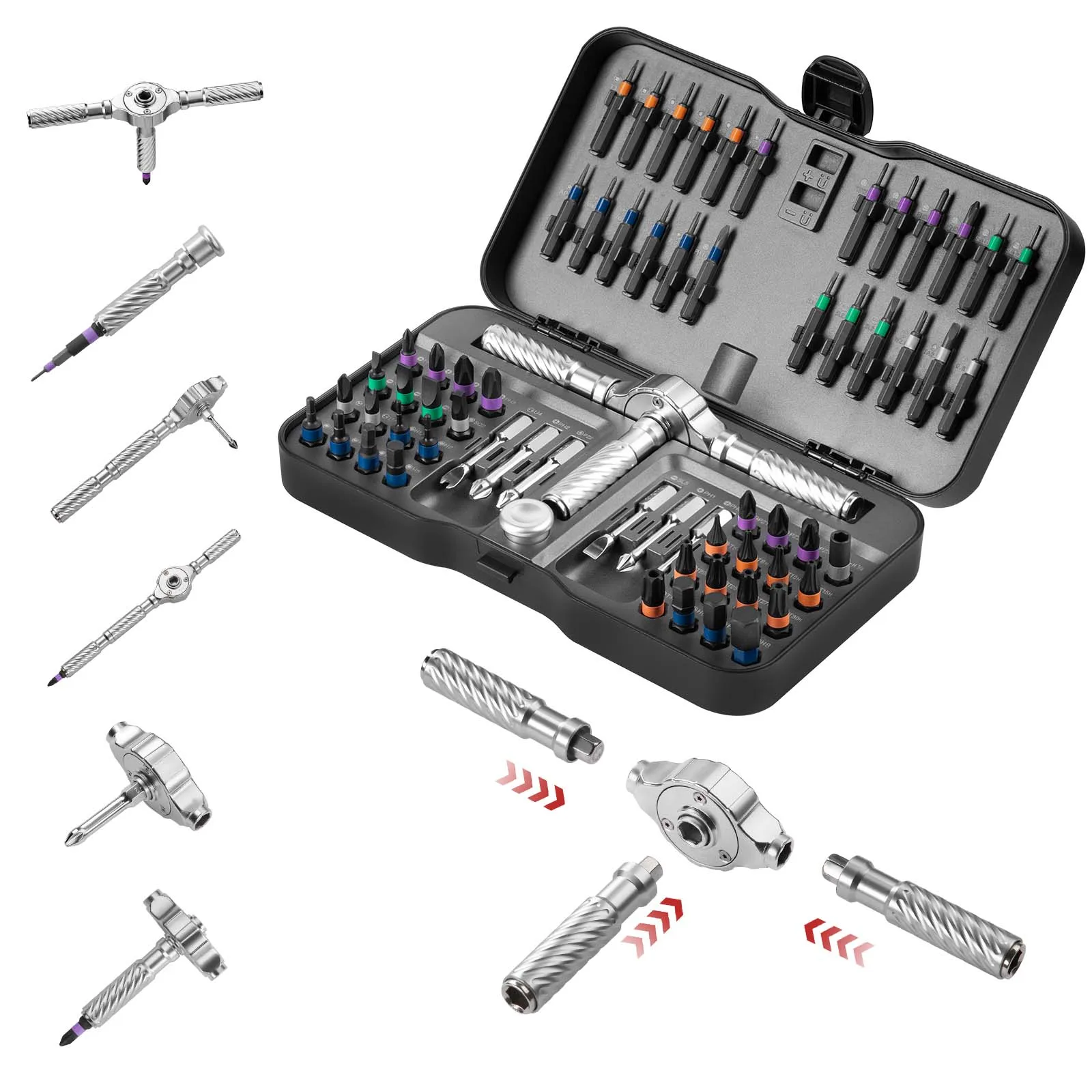 Screwdriver Set VMAN 24in1 Multifunction Ratchet Multi Magnetic Bits Mini Repair Tool Kit Household Tool For PC & Iphone
