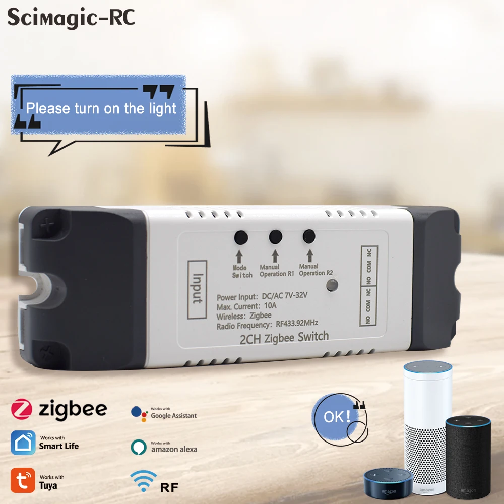 Passerelle zigbee - Tuya Smart Switch 16a Module De Relais Zigbee