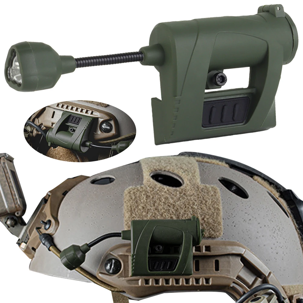 Lampe Casque Tactique LED - 3 Modes Lumière Rouge, Verte, Blanche Et IR - Pour Airsoft, Chasse