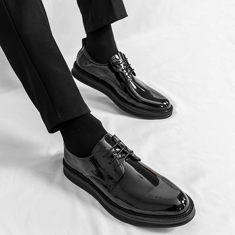 Men's Business Formal Footwear Original Designer British Lace-Up Dress Shoes Classic Men For Wedding