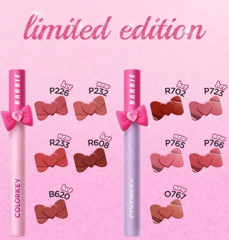 

Colorkey Cartoon Velvet Matte Surface Lip Glaze Air Lip Gloss 10 Colors Long-lasting Waterproof Lipstick Lip Beauty Makeup